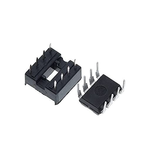 NE555 IC 555 lot de 10 puces oscillateur temporisateur programmables avec supports 8 broches