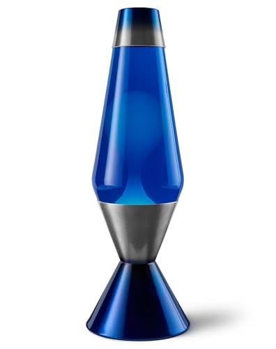 Spencer Gifts Lava Lamp - 16.3 Metallic Blue Gray - The Original Motion Lamp