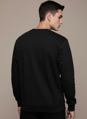 Image of FYLTR Men's Solid Sweatshirt | Regular Fit | Casual Winter Sweatshirt for Men