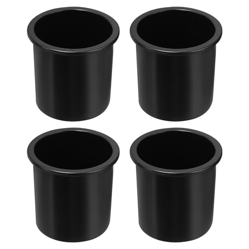 Portavasos de plástico uxcell 4 piezas negro miniatura 1