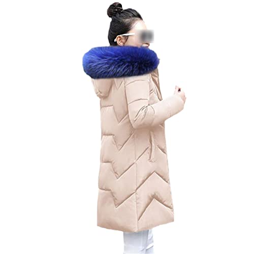 Parka à capuche pour femme veste d'hiver longue et chaude en duvet de coton 5XL