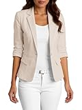 Mina Self Summer Jackets for Women 2025 Lightweight Light Petite Womens Jackets Fashion Dressy Work Professional Trendy Work Casual Women's Suit Jackets Beige