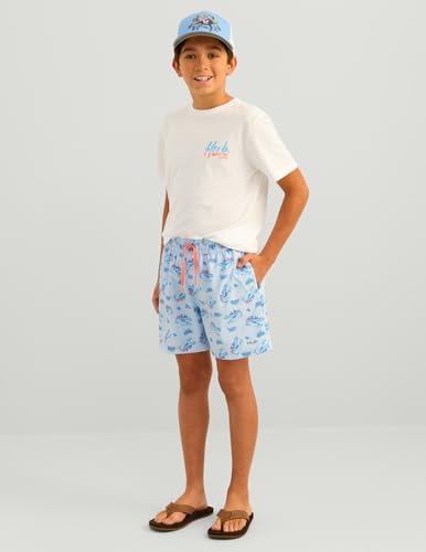 HUK Unisex Kid's Pursuit Volley Pattern, Quick-Dry Shorts, Windsurfer3