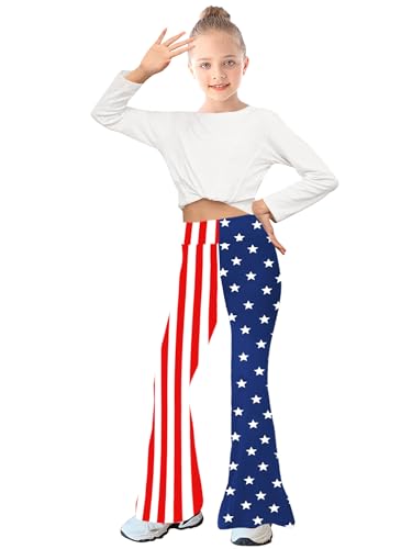 Image of WSPLYSPJY Women's Print Stretch Bell Bottom Flare Palazzo Pants Trousers