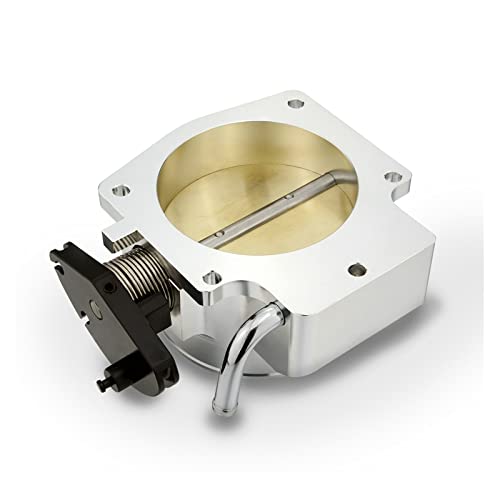 Kifral Throttle Body, Throttle Body Black Cnc Billet Aluminum 102Mm Throttle Body Compatible For Ls1 Ls2 Ls3 Ls6 Lsx Tb1021S Car Modification Parts Silver Color (Color : 92Mm Black) #TOP5