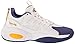 Reebok Unisex Solution Mid Basketball Shoe, White/Bold Purple/Always Yellow, 10.5 US Men