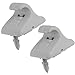 Papakesue 85235-B1000 2pcs Sun Visor Retainer Clip Holder Hook Support Fastener Bracket Grey Compatible with H-yundai E-lantra S-onata Getz 2017-2023
