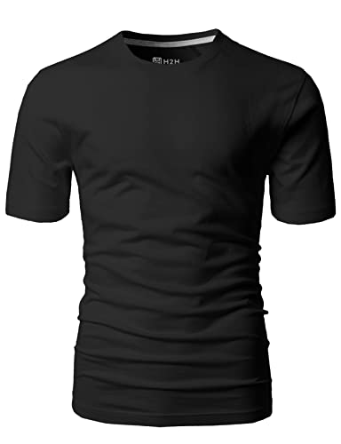 H2H Mens Casual Slim Fit Short Sleeve T-Shirts Soft Lightweight V-Neck/Crew-Neck Size XS to 3XL3