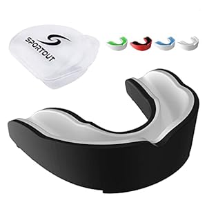 Sportout Mouth Guard (Black & White, Size 2 – (12 to 20 Years Old))