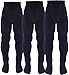AQUILONE 0-14 Collant Bambina 50 Denari, Calze in Morbida Microfibra Elasticizzata e Coprente, 3 Paia - Made in Italy (Blu, 10)