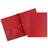 JAM Plstico biodegradable 2-Pocket Carpetas de papel Eco Friendly carpeta PrimePack de 6, Rojo