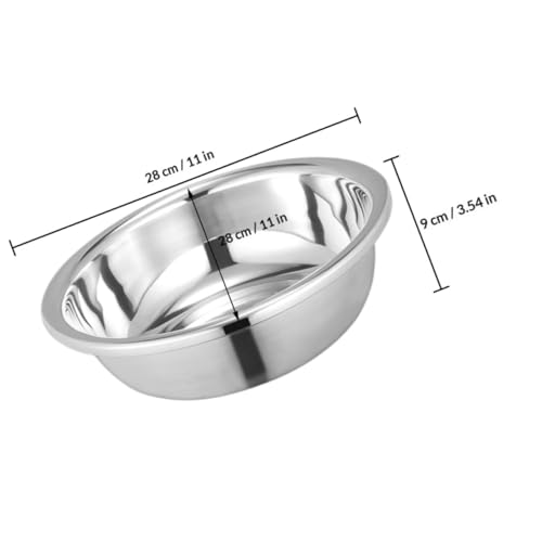 Tazón de acero inoxidable 304 de 28 cm para mezclar y lavar miniatura 2