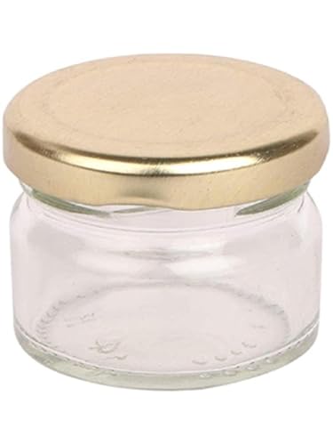 Image of Somil Transparent Glass Storage Jar Set for Kitchen Storage | Food-Grade Containers for Spices, Dry Fruits & Snacks | 30 Ml Each | Pack of 4 | Size 4.3 X 4.3 X 4 Cm -AS837