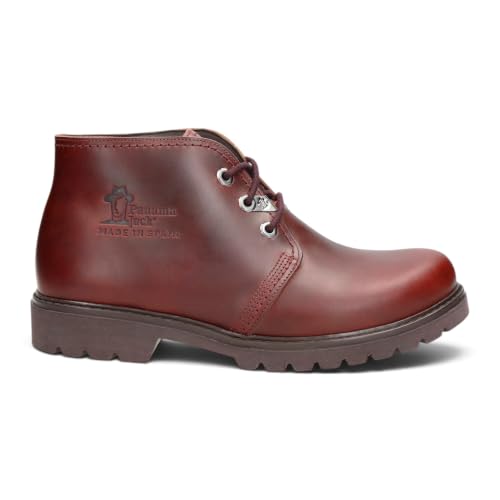 Panama Jack Bota-C77 Men's Burgundy Leather Waterproof Lace-Up Chukka Ankle Boots