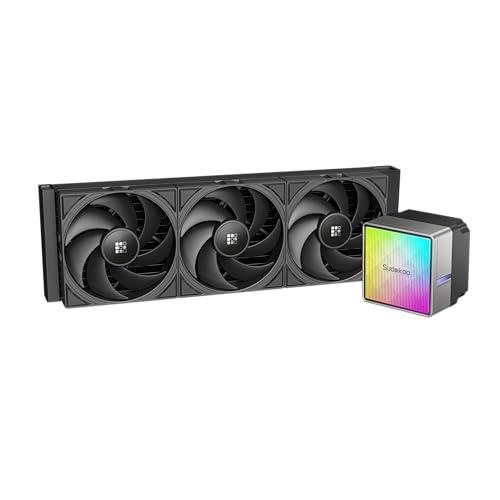 Image of NEXAURA 360 Liquid Cooler, 360mm, PWM Pump, 2500-3600RPM, Diamond Glow ARGB Pump Head, Fluid Dynamic Bearing Fans, Black