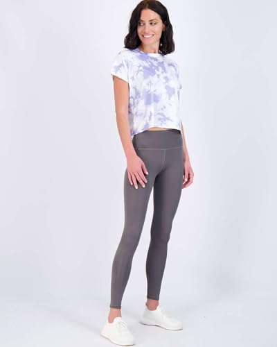 Real Essentials 5 Pack: Women's Dry Fit Crop Top - Short Sleeve Crew Neck Stretch Athletic Tee (Available in Plus Size)4