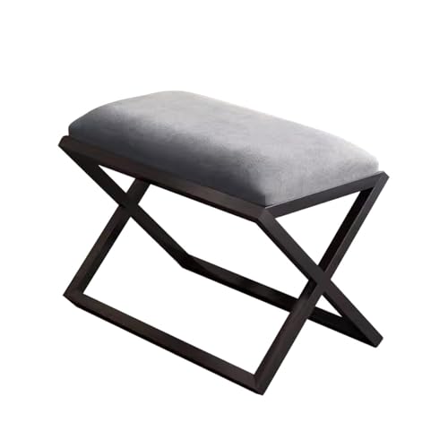 Tabouret moderne en velours parfait pour salle de maquillage et entrée