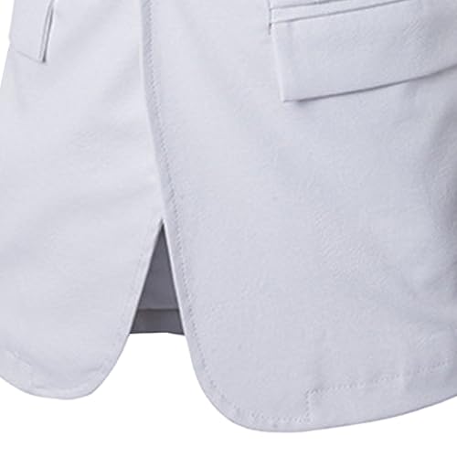 Chaqueta de cuero para hombre color blanco tamaño XX-Large miniatura 5