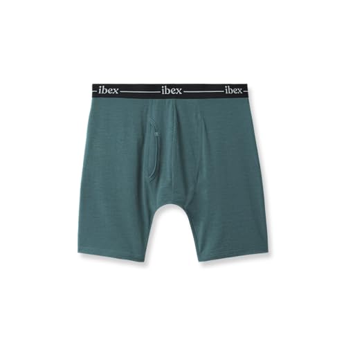 IBEX Men’s Merino Wool Boxer Briefs – Long Inseam Underwear for Hiking, Running, Travel & Everyday Use