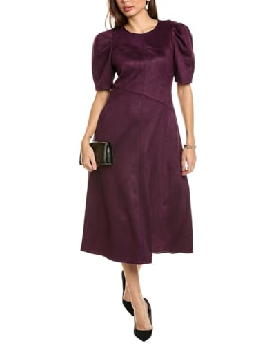 Robe midi Anne Klein à manches bouffantes chic décontractée pour femme