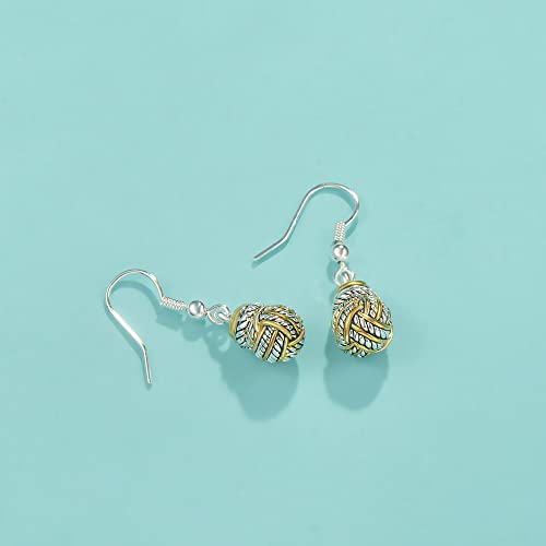 UNY Jewel Jewelry Make a Statement With Our Two Tone Twisted Cable Wire Dangle Ball Fish Hook Earrings Featuring Detailing Perfect For Any Occasion3