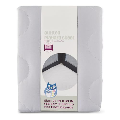 Quilted Playard Sheet Pack - Pack Play Sheets Fitted 27