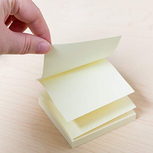 1InTheOffice Yellow Pop Up Sticky Notes 3x3, Fan Folded