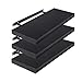 EUGAD Juego de 3 Estantería Pared Madera Negro Estante Flotante para Colgar Libro CD en Cocina Salon Dormitorio 0081QJ-3, 25x23x3.8