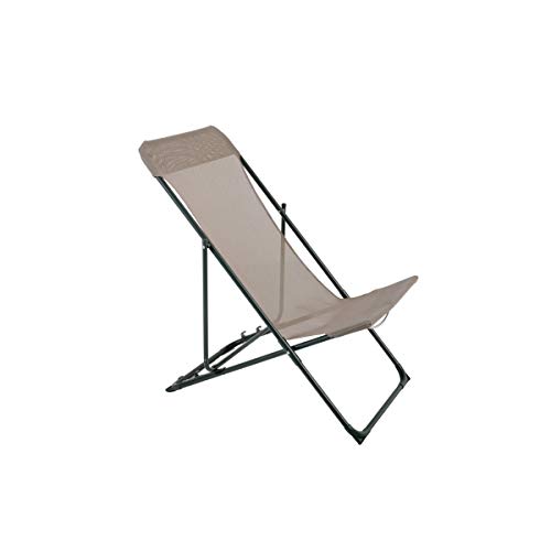 Essenciel la déco s'installe dehors Chiliennes Texaline, 3 Positions, Taupe, Lot de 2