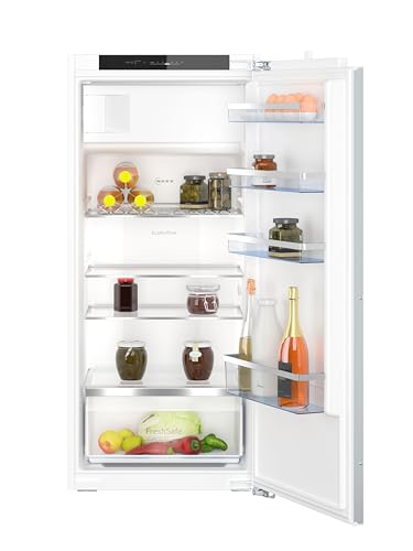 NEFF KI2422FE0, N 50, Einbaukühlschrank 122,5x56 cm, Made in Germany, Kühlen 172l, Gefrieren 15l, 35dB, LED Beleuchtung, Sicherheitsglas, Flachscharnier, Fresh Safe