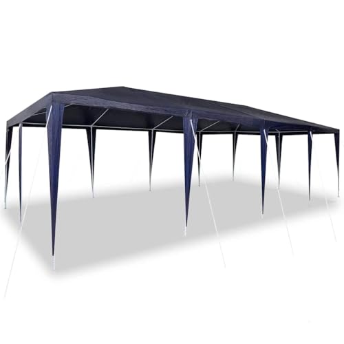 vidaXL Carpa de Fiesta Azul 800 x 400 x 266 cm Polietileno y Acero, Tienda Moderna Plegable para jardín y terraza, toldo Resistente, Sombra Rectangular para Fiestas y Bodas
