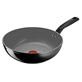 Lagostina Goccia Wok 28 cm, Rivestimento in Ceramica Antiaderente, Scorrevolezza Ottimale, Pulizia Facile, Thermo-Signal, Sicura, Compatibile con Induzione