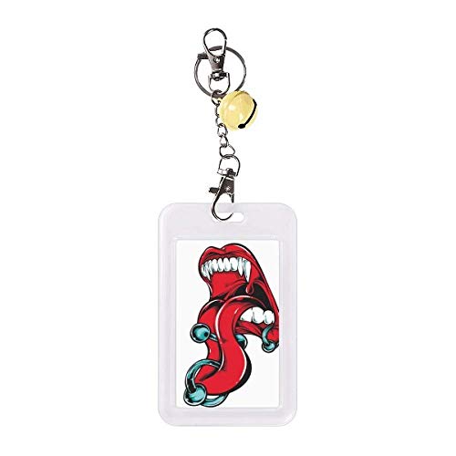 Badge langue rouge clochette jaune broche anti-accroc pour veste