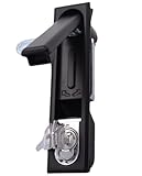 Industrial Door Lock, Cold Room Handle Latch, Power Cabinet Lock, Outdoor Electric Cabinet Lock, Black, 1 Piece