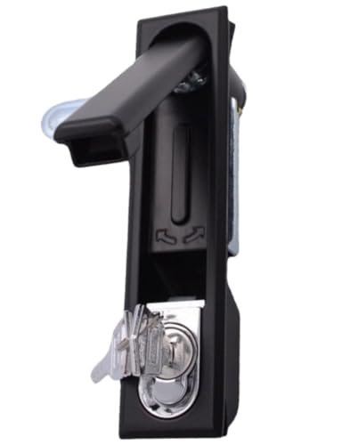 Industrial Door Lock, Cold Room Handle Latch, Power Cabinet Lock, Outdoor Electric Cabinet Lock, Black, 1 Piece