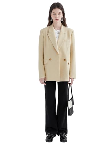 Veste de costume femme double boutonnage blazer d'affaires Kromoc