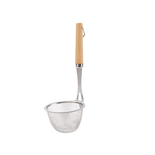 Colador El colador es un colador de Acero Inoxidable con un tamiz de Malla con un Mango Largo Que se Puede Usar en la Cocina de la casa.