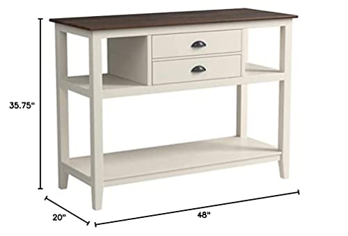 Signature Design By Ashley Whitesburg Cottage Dining Room Server With 2 Storage, Brown & White #TOP2