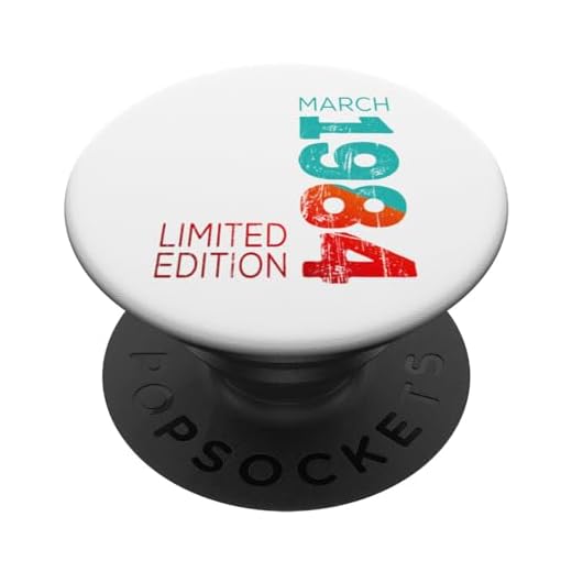 Mes de Marzo 1984 Año 1984 Retro 1984 Vintage 1984 PopSockets PopGrip Intercambiable