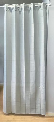 JUKE19 アコーディオンカーテン 間仕切りカーテン 日本製 断熱 遮熱 保温 洗濯可能 調整可能 1枚 無地 取り付け簡単 おしゃれ シンプル ロングサイズ 【幅約100cm×丈約200cm】 クィーン グレー