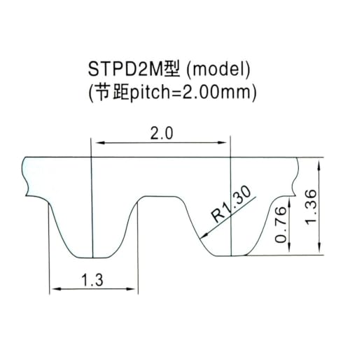 Correa de transmisión S2M de 950 mm para reparar impresoras 3D y maquinaria CNC pequeña 4
