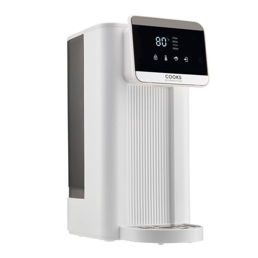 Cooks Professional 2.5L Digital Hot Water Dispenser | Energy Saving Fast Boil Electric Kettle | Adjustable Temperature & Dispense Volume | Descale Function & Water Filter | White