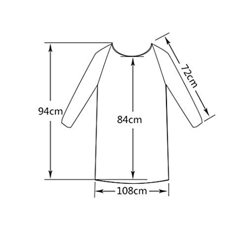 Tablier à bavette en pur coton couvrant avec manches - 6