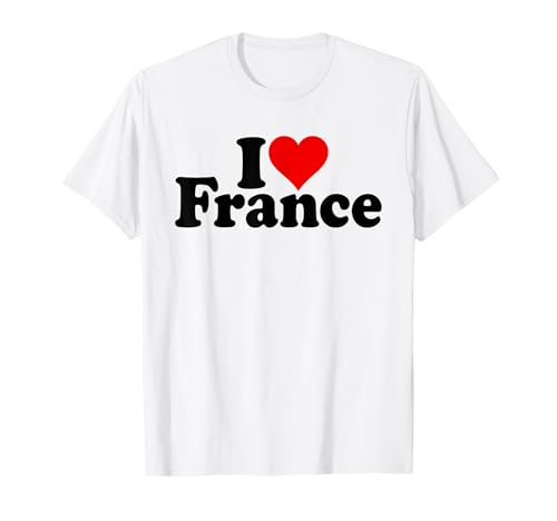 I LOVE HEART FRANCE CULTURA francesa t-shirt