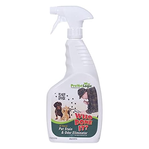 ProVetLogic Pet Stain Remover, Best Odor Eliminator, Who Done It, All Natural, 32 Ounces Cover