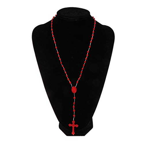 Plastic Rosary Beads Luminous Necklace Catholicism Prayer Religious Jewelry, Cross Necklace for Women, Cross Necklace for Men, Women's Chain Necklaces, Men's Necklaces4