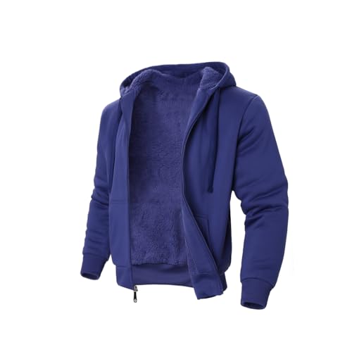 Image of TanBridge Plaid Flannel Hoodie Sherpa Fleece Lined Shirt Jacket Cotton Hoodies Zip Up Winter Warm Coat