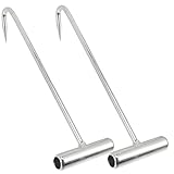 T-- 【outil de crochet de trou d'homme en acier inoxydable】: ce crochet de trou d'homme a été conçu pour une résistance supérieure. la poignée en t en acier inoxydable est robuste et ne tombe pas facilement, vous offrant une bonne expérience d'utilisation.