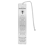 Fetiger Lesezeichen für Patentante, Weihnachtsgeschenke von Patenkind, christliches Patentante, Lesezeichen von Patentochter, bestes religiöses Geschenk für Patentante, Geschenk zum Geburtstag