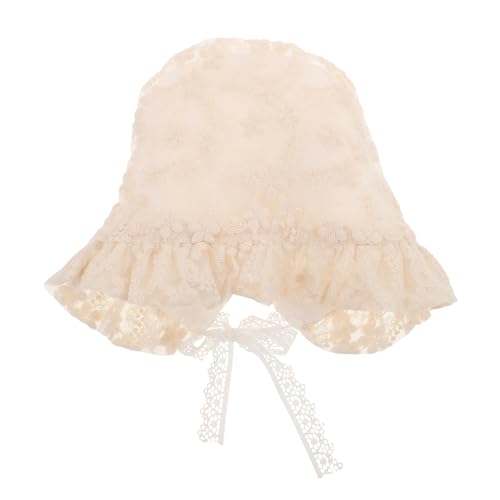 LOGOFUN Adjustable Baby Girl Lace Bonnet Lightweight Summer Hat with Breathable Design Princess Style for Outdoor Activities Multicolored